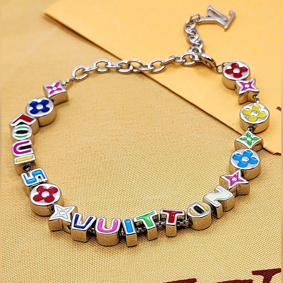 Louis Vuitton Monogram Multi-Color Party Charm Silver Bracelet - Picture 1 of 4